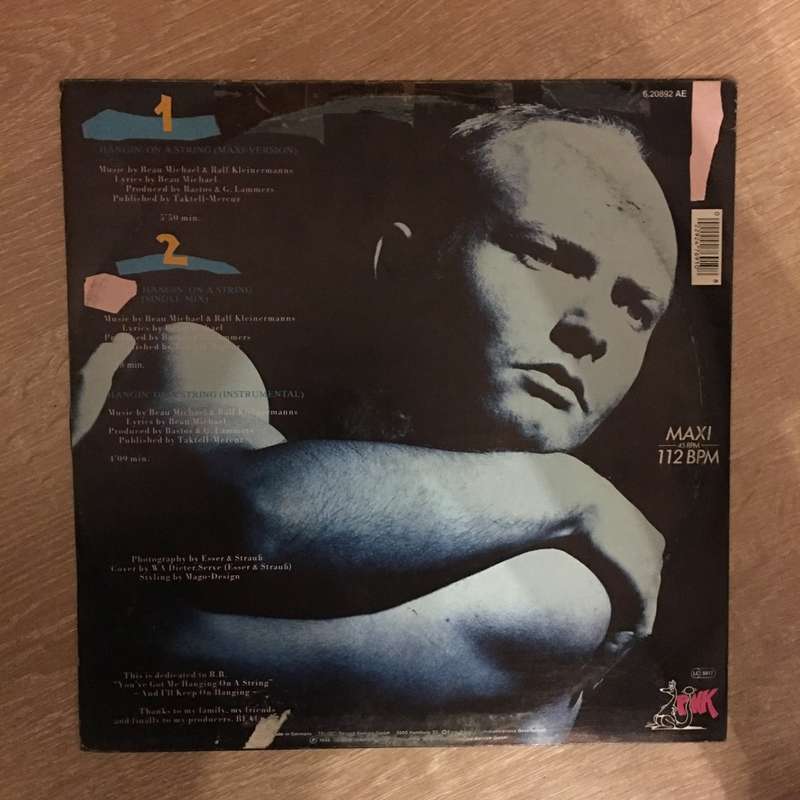 Beau Michael  Hangin' On A String - Vinyl Record - Opened  - Very-Good Quality (VG)