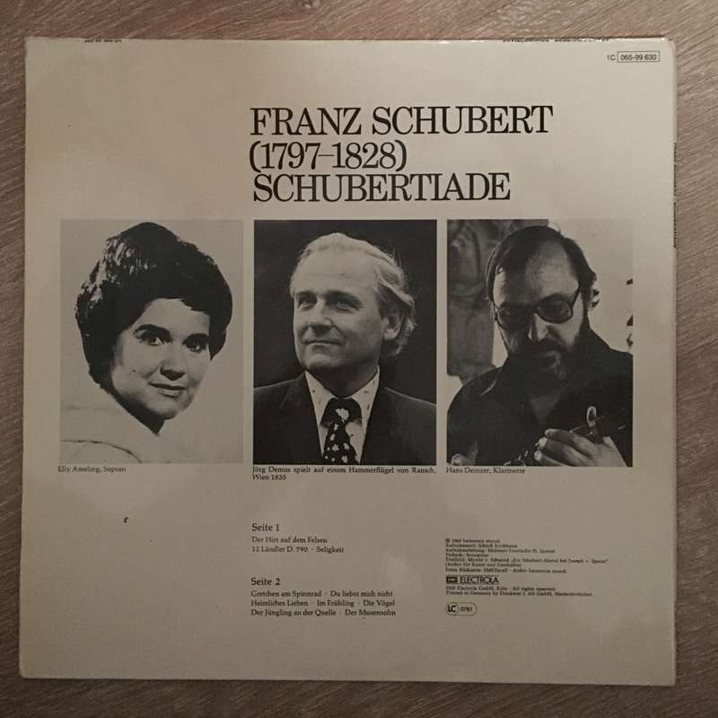 Franz Schubert / Elly Ameling, Jörg Demus, Hans Deinzer  Schubertiade - Vinyl LP Record - ...