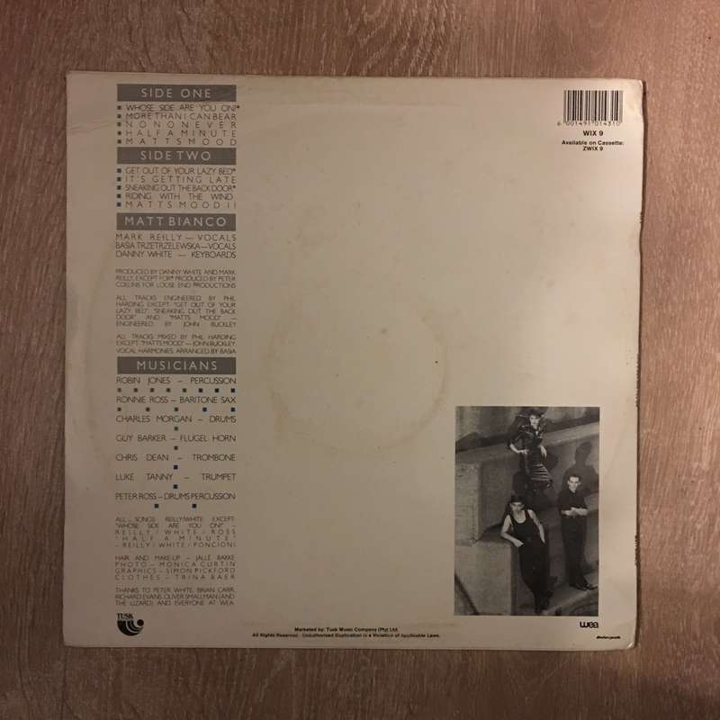 Matt Bianco - Whose Side Are You On - Vinyl LP Record - Opened  - Very-Good+ Quality (VG+)
