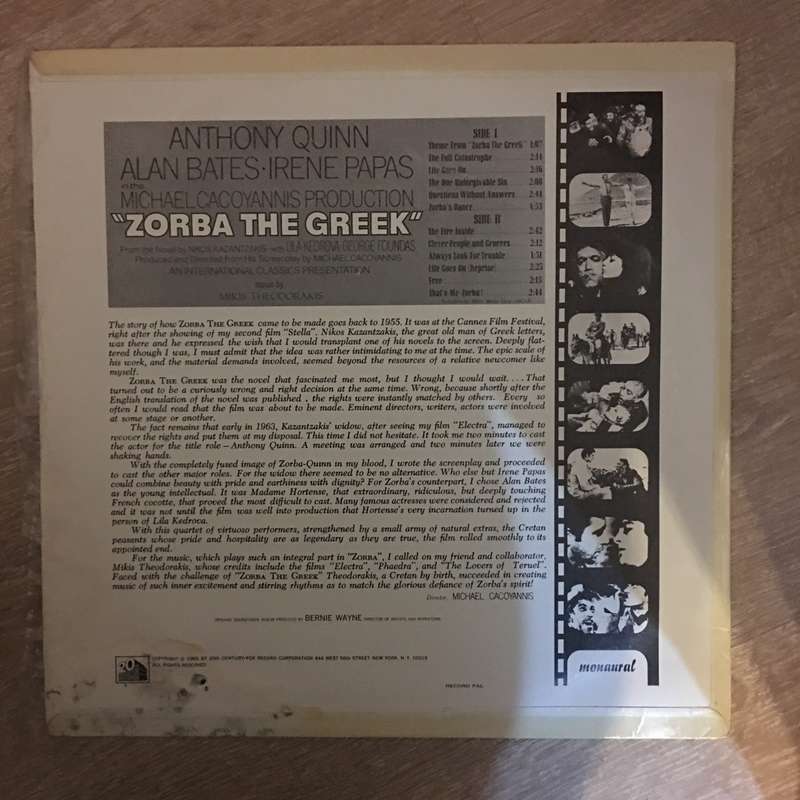 Mikis Theodorakis  Zorba The Greek - Vinyl LP Record (VG+)