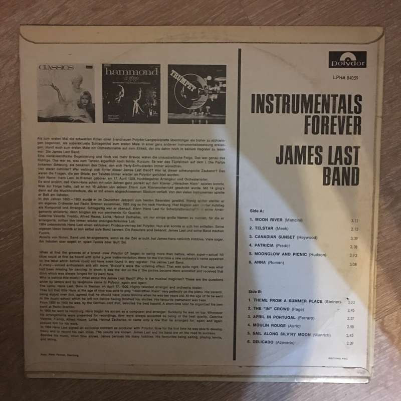 James Last Band - Instrumentals Forever - Vinyl LP Record - Opened  - Very-Good Quality (VG)
