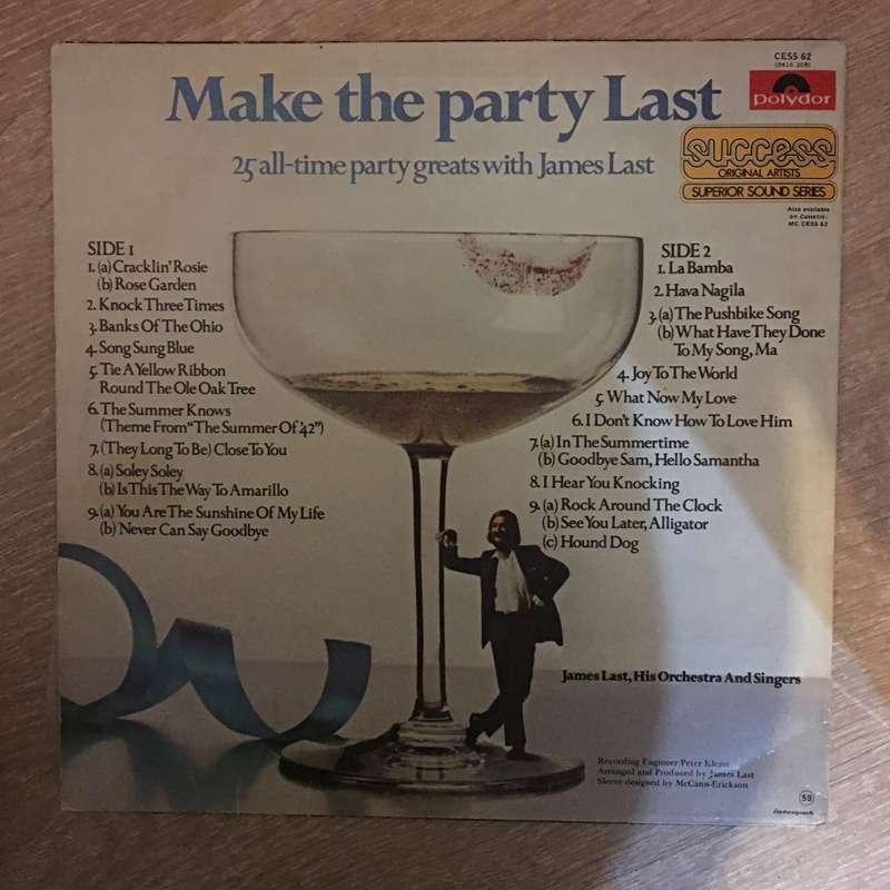 James Last - Make the Party Last - Vinyl LP Record - Opened  - Very-Good- Quality (VG-)