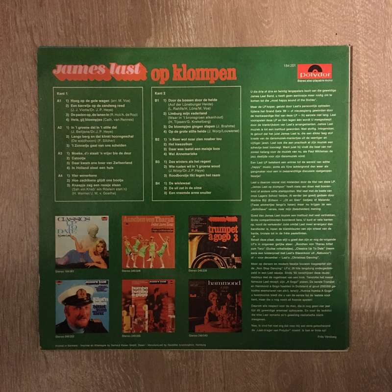 James Last - Op Klompen - Vinyl LP Record - Opened  - Very-Good Quality (VG)