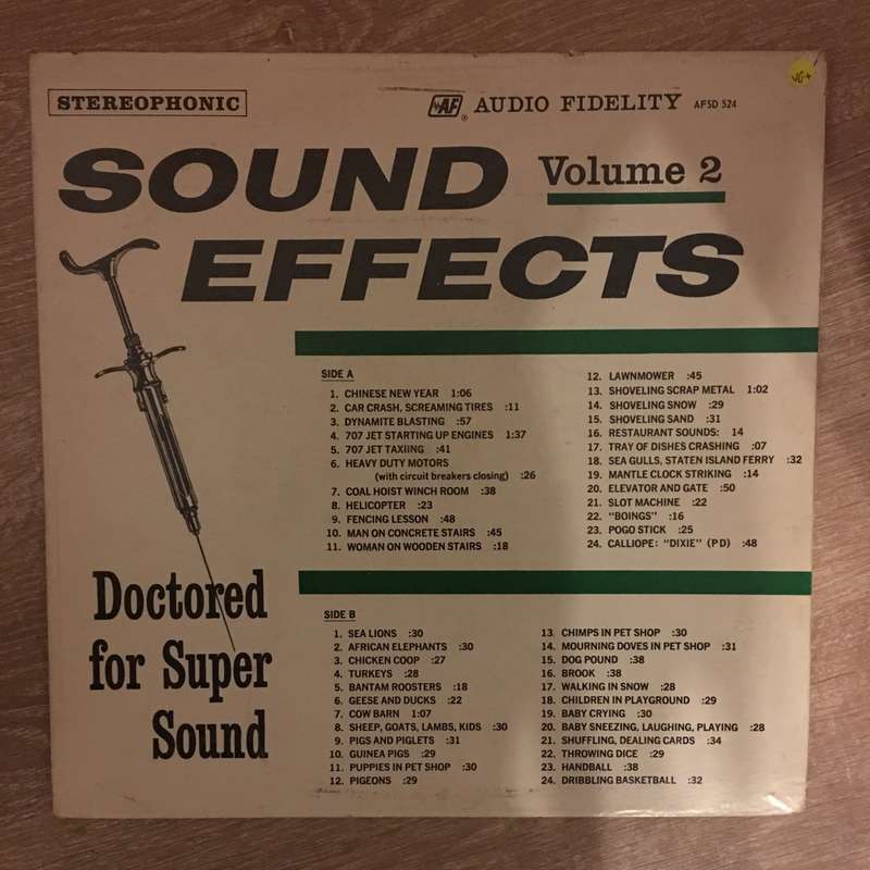 Sound Effects - Volume 2   Vinyl LP Record (VG+)