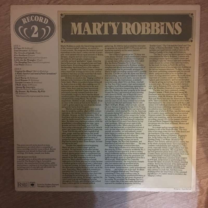 Marty Robbins - Vinyl LP Record - Opened  - Very-Good+ Quality (VG+)