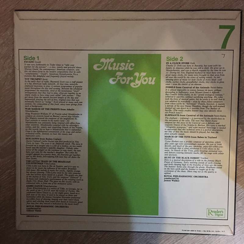Music For You - Vol 7 - Vinyl LP Record - Opened  - Very-Good+ Quality (VG+)