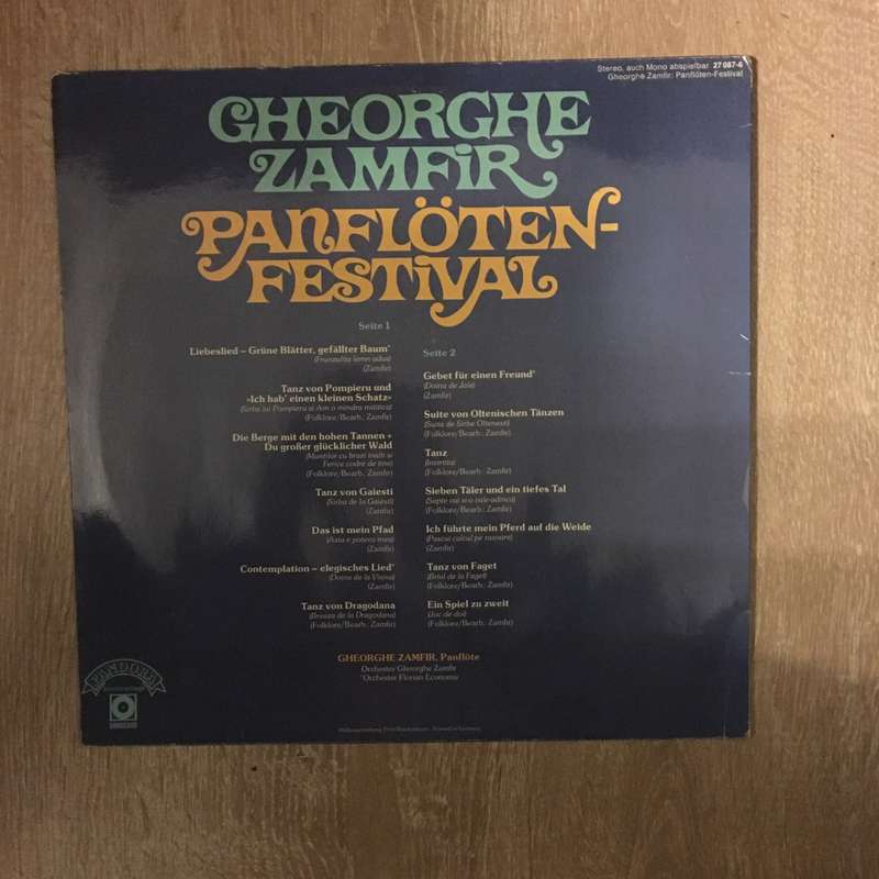 Gheorghe Zamfir - Panfloten Festival - Vinyl LP Record - Opened  - Very-Good+ Quality (VG+)