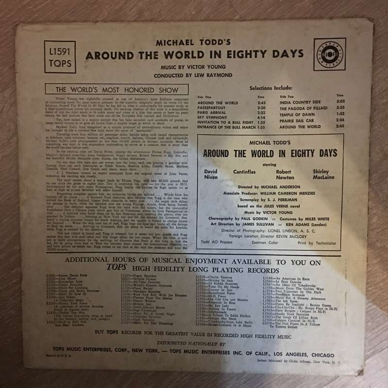 Lew Raymond  Music From Michael Todd's Around The World In 80 Days - Vinyl LP Record - Open...