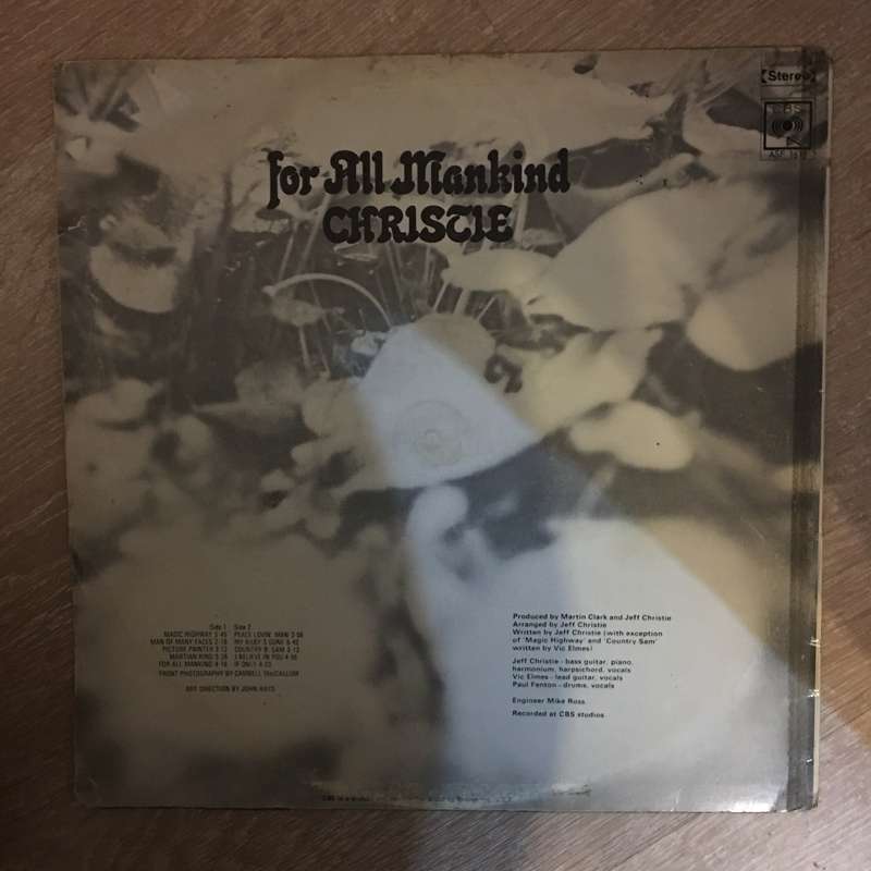 Christie  For All Mankind - Vinyl LP Record - Opened  - Very-Good+ Quality (VG+)