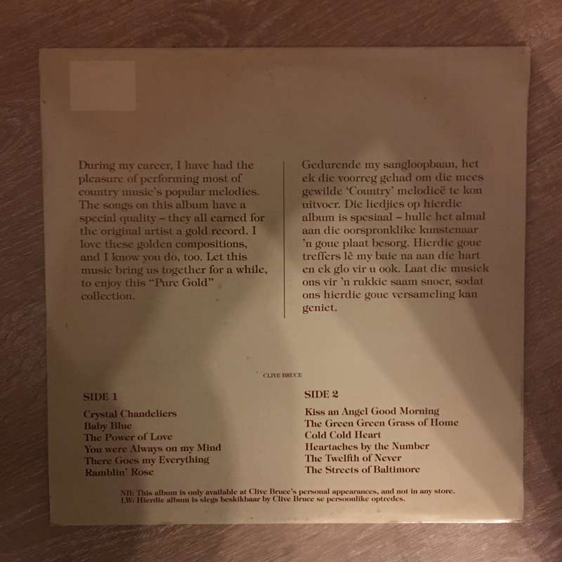 Clive Bruce - Vol 1 - Pure Gold - Vinyl LP Record - Opened  - Very-Good+ Quality (VG+)