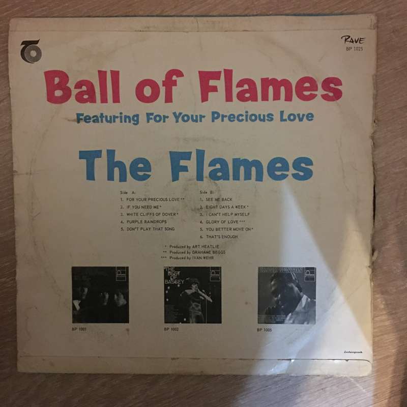 The Flames - Ball Of Flames  (Rare - SA Band) - Vinyl LP Record - Opened  - Good- Quality (G)