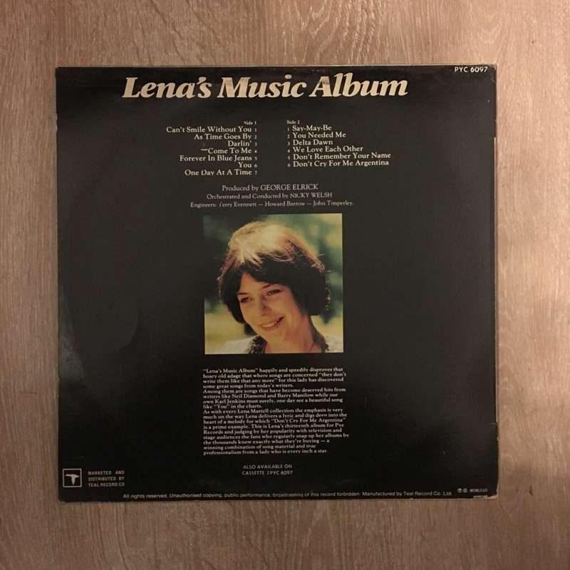 Lena Martell  Lena's Music Album - One Day At a Time - Vinyl LP Record - Opened  - Very-Goo...