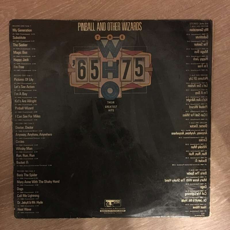 The Who  '65 - '75 / Their Greatest Hits - Vinyl LP Record - Opened  - Very-Good+ Quality (...