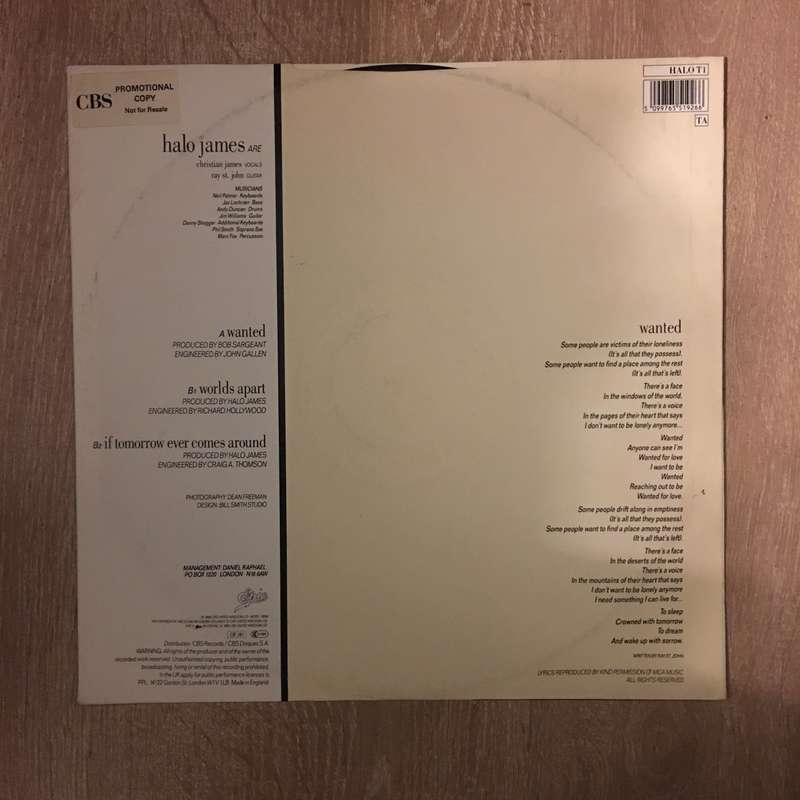 Halo James - Wanted - Vinyl LP Record - Opened  - Very-Good+ Quality (VG+)
