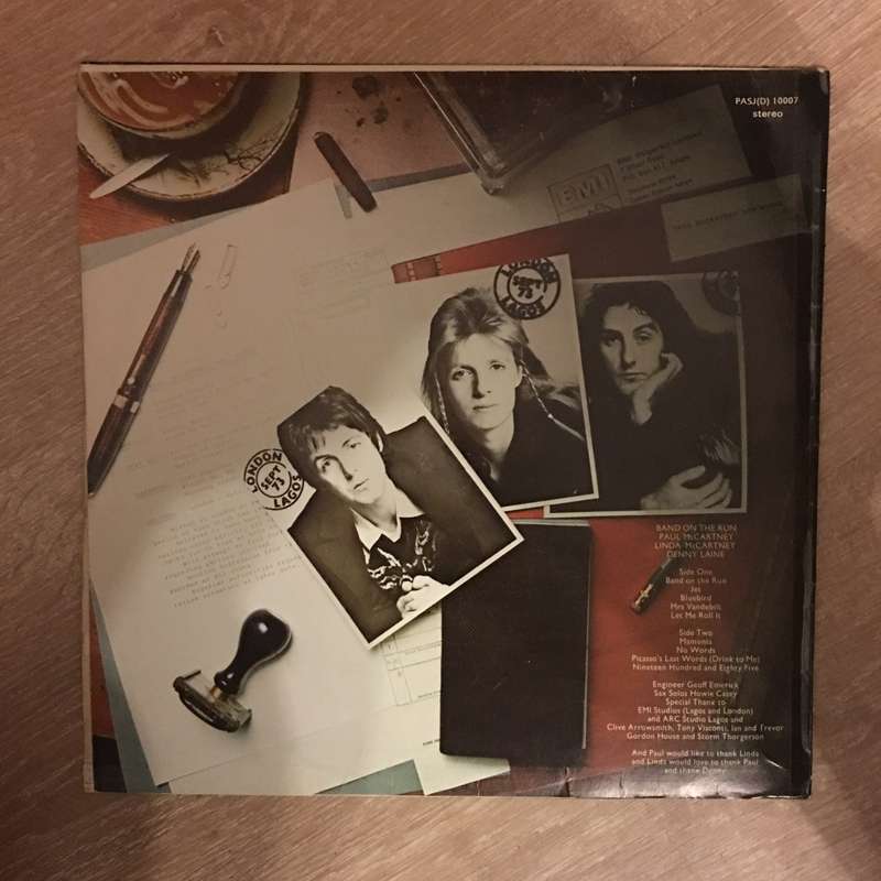 Paul MCartney and Wings  - Band on the Run - Vinyl LP Record - Opened  - Very-Good Quality (VG)