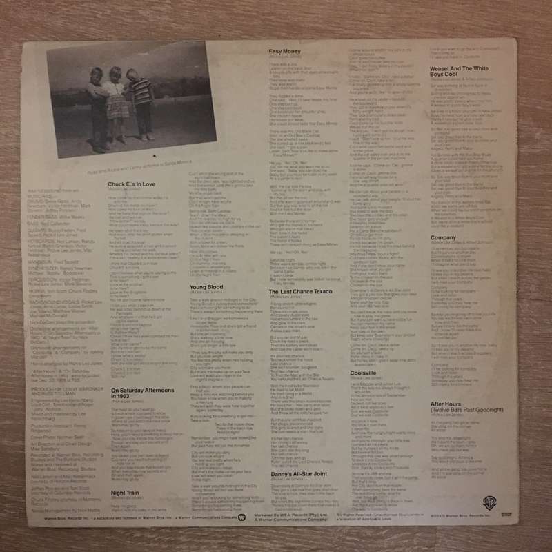 Rickie Lee Jones  - Rickie Lee Jones - Vinyl LP Record (VG)