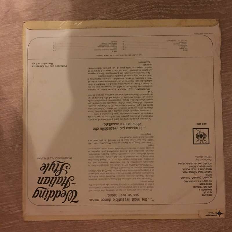 Pattaccini And His Orchestra  Wedding Italian Style - Vinyl LP Record - Opened  - Good Qual...