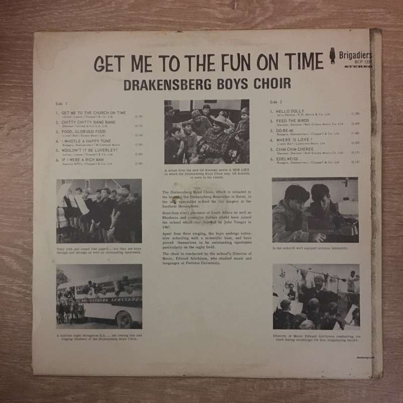 The Drakensberg Boys Choir  Get Me To The Fun On Time - Vinyl LP Record - Opened  - Very-Go...