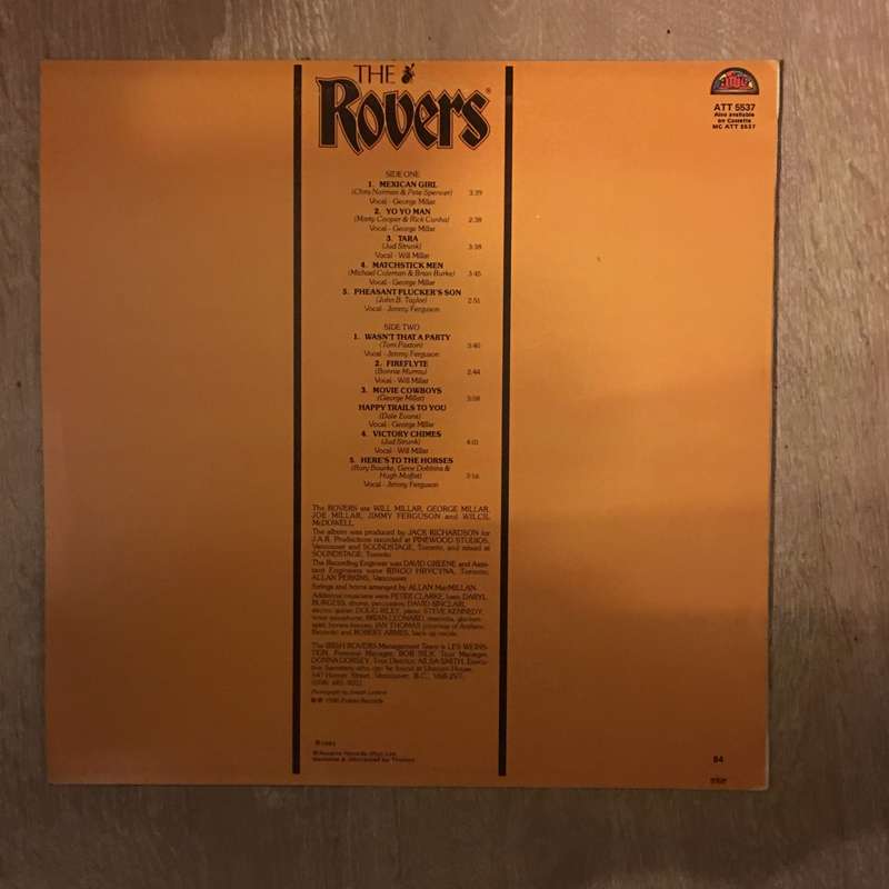 The Rovers - Vinyl LP Record - Opened  - Very-Good+ Quality (VG+)