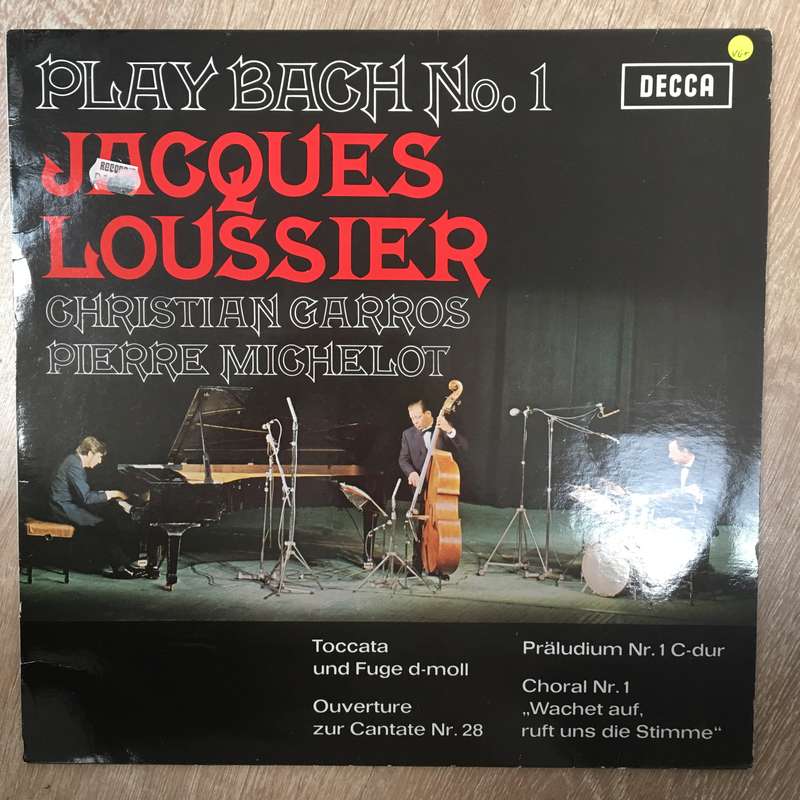 Jacques Loussier   Play Bach No.1-  Vinyl LP Record - Opened  - Very-Good+ Quality (VG+)