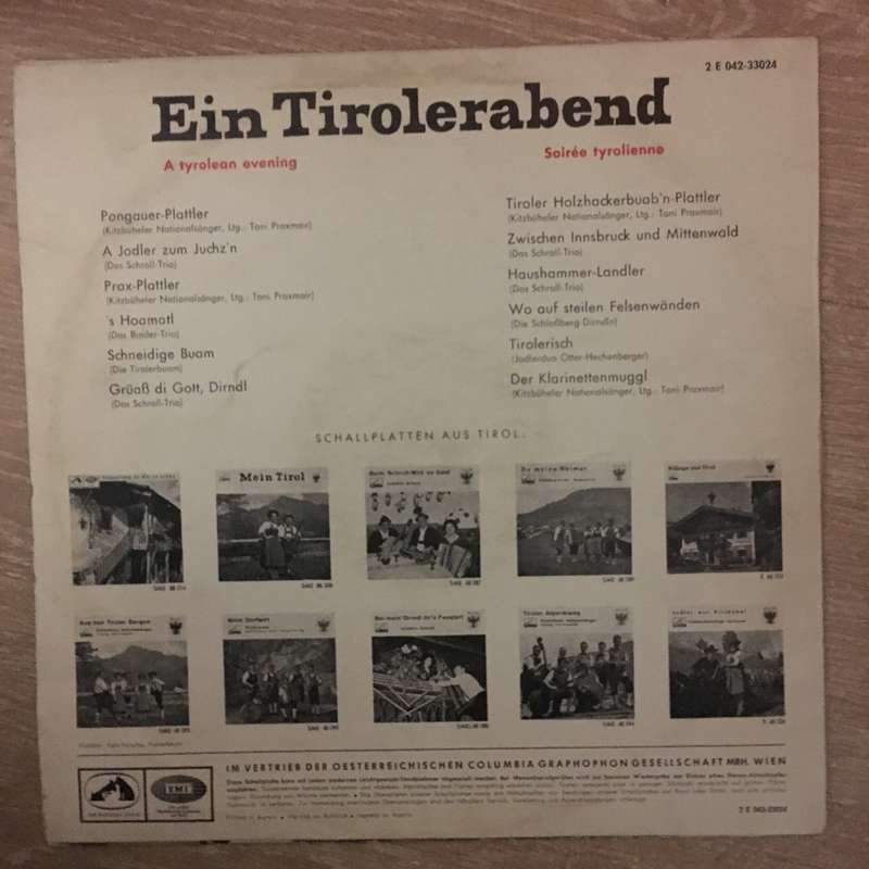 Ein Tirolerabend - A Tyrolian Evening - Soirée Tyrolienne - Vinyl LP Record - Opened  - Very-Goo...