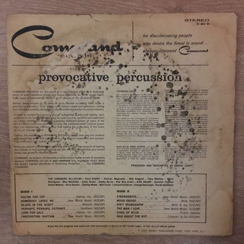 The Command All-Stars - Provocative Percussion - Vinyl LP Record - Opened  - Very-Good+ Quality (...