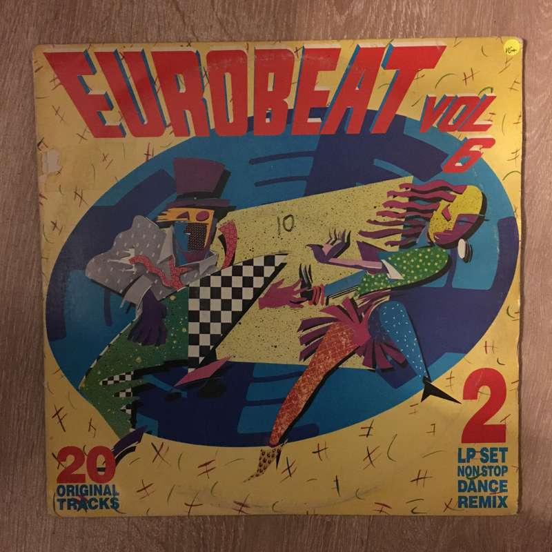 Eurobeat - Vol 6  -Various - Original Artists - Double Vinyl LP Record - Very-Good+ Quality (VG+)