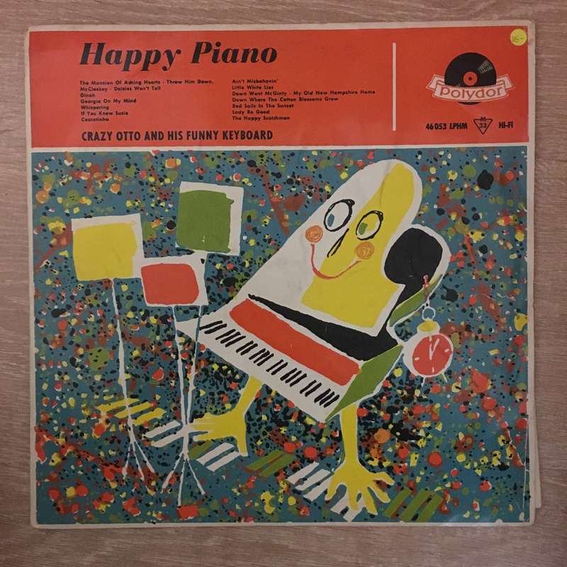 Crazy Otto - Happy Piano - Vinyl LP Record - Opened  - Very-Good- Quality (VG-)