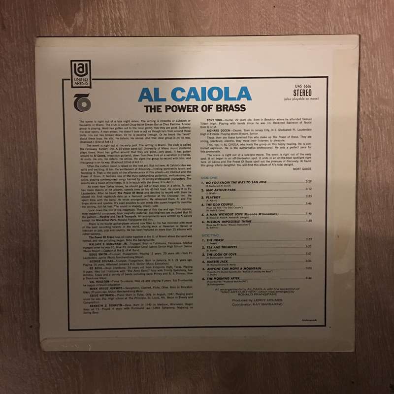 Al Caiola - The Power Of Brass - Vinyl LP Record - Very-Good Quality (VG)