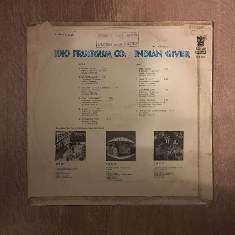 1910 Fruitgum Co.  Indian Giver - Vinyl LP Record - Very-Good+ Quality (VG+)
