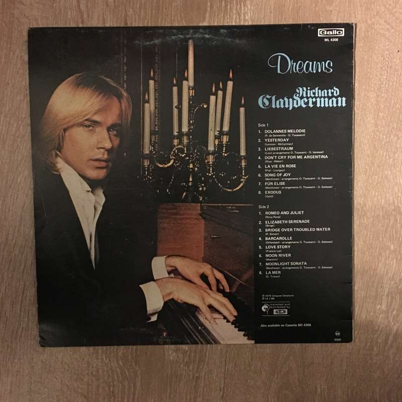 Richard Clayderman - Dreams - Vinyl LP Record - Opened  - Very-Good+ Quality (VG+)
