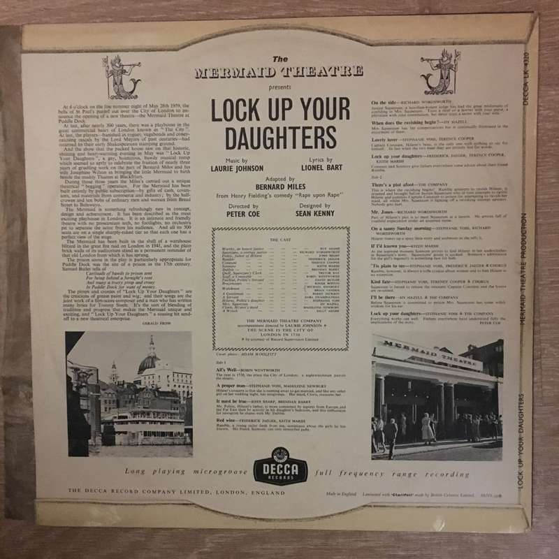 Lock Up Your Daughters  Original Cast Recording - Mermaid Theatre - Vinyl LP Record - Op...