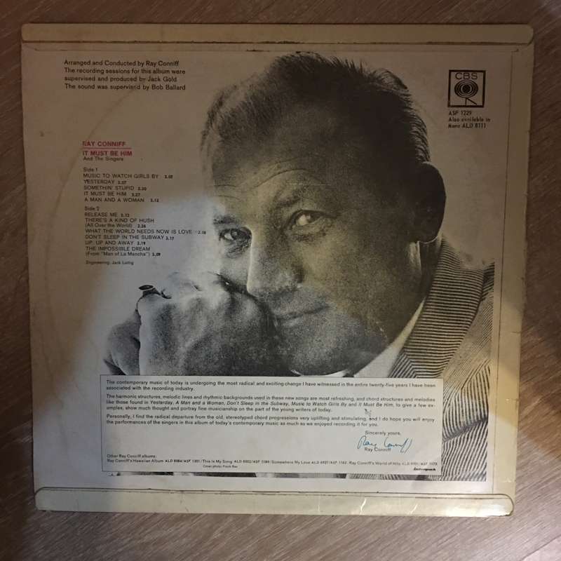 Ray Conniff - It Must Be Him - Vinyl LP Record - Opened  - Very-Good- Quality (VG-)
