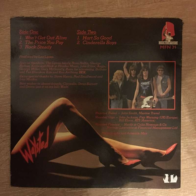Wasted - Vinyl LP Record - Opened  - Very-Good+ Quality (VG+)