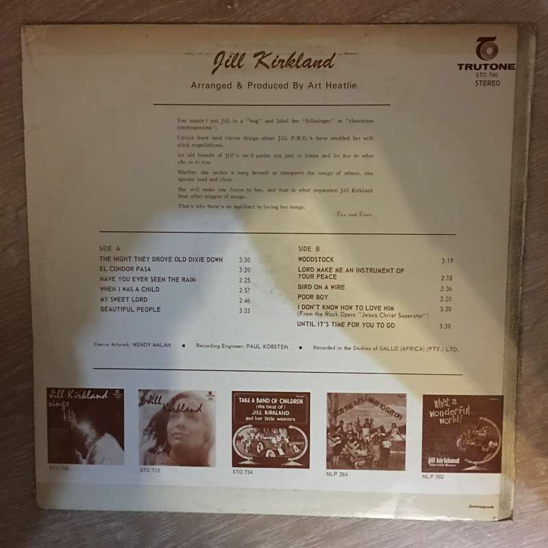 Jill Kirkland - Vinyl LP Record - Opened  - Very-Good Quality (VG)
