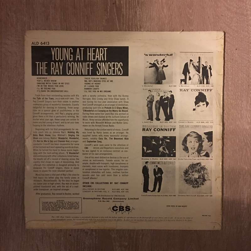Ray Conniff  - Young At Heart -  Vinyl LP Record - Opened  - Very-Good+ Quality (VG+)