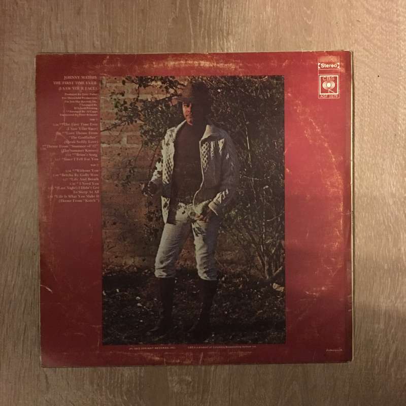 Johnny Mathis - The First Time Ever I saw Your Face - Vinyl LP Record - Opened  - Very-Good Quali...