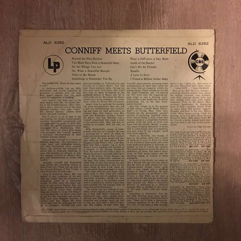 Conniff Meets Butterfield - Vinyl LP Record - Very-Good Quality (VG)