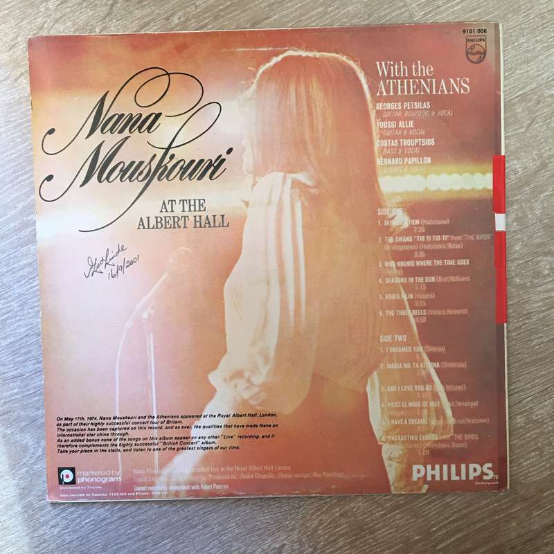 Nana Mouskouri At The Albert Hall - Vinyl LP Record - Opened  - Very-Good+ Quality (VG+)