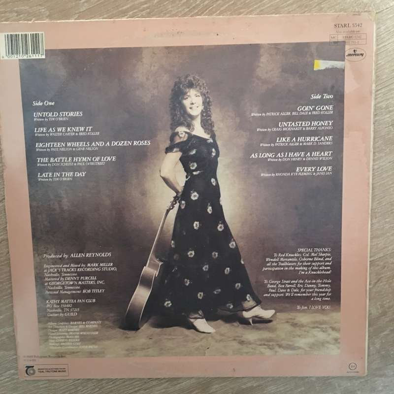 Kathy Mattea  Untasted Honey - Vinyl Record - Opened  - Very-Good+ Quality (VG+)