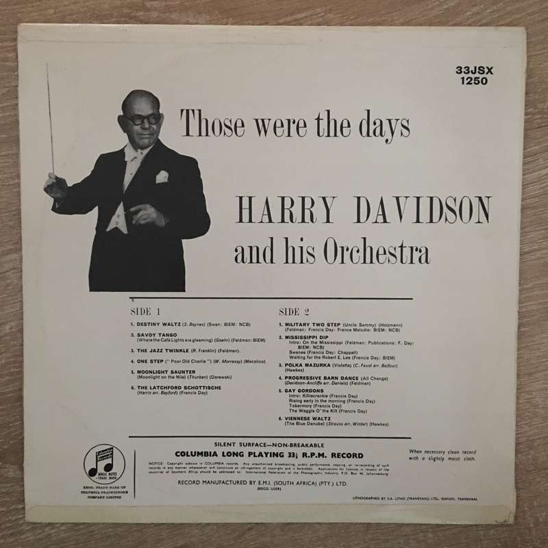 Harry Davidson And His Orchestra  Those Were The Days - Vinyl LP Record - Opened  - Good+ Q...