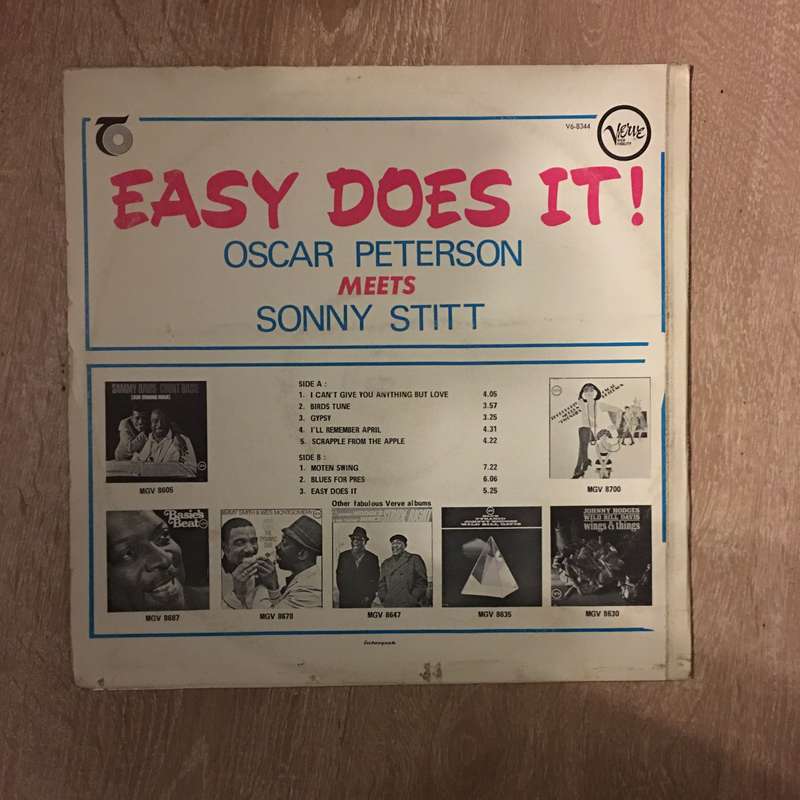 Oscar Peterson Meets Sonny Stitt - Easy Does It -  Vinyl LP Record - (VG+)