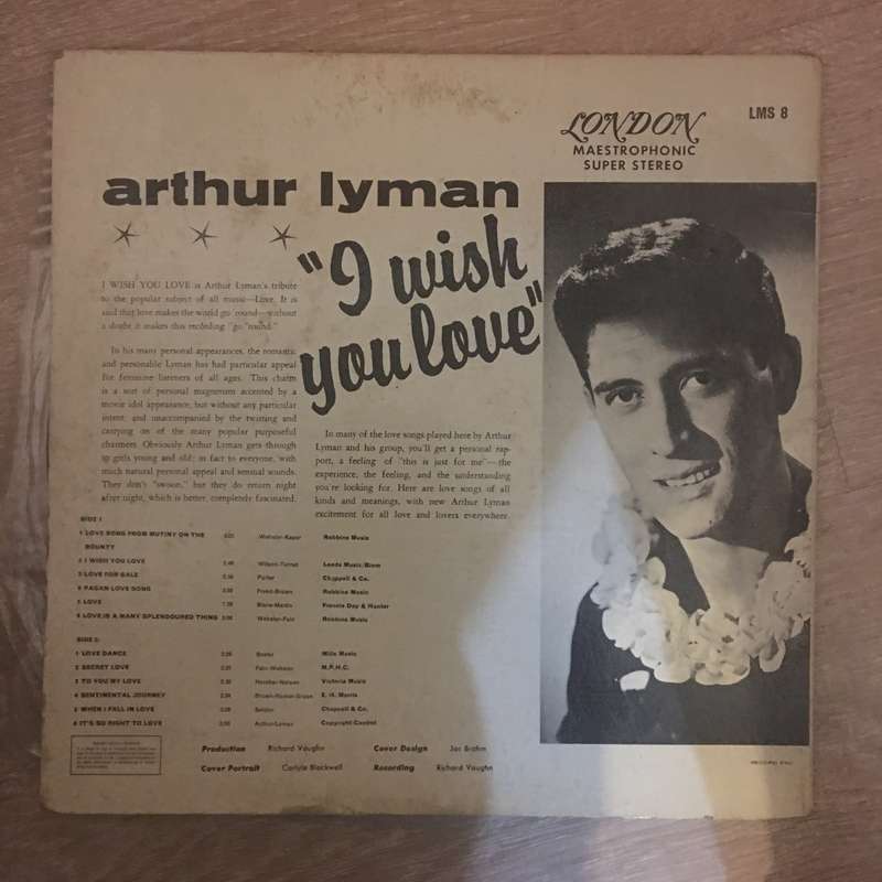 Arthur Lyman  I Wish You Love - Vinyl LP Record - Very-Good+ Quality (VG+)