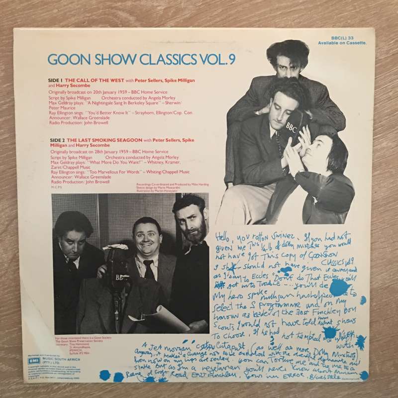 Goon Show Classics - Vol 9 - Vinyl Record - Opened  - Very-Good+ Quality (VG+)