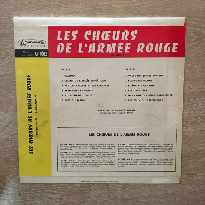 Les Chceurs De l'Armee Rouge - Vinyl LP Record - Opened  - Very-Good- Quality (VG-)