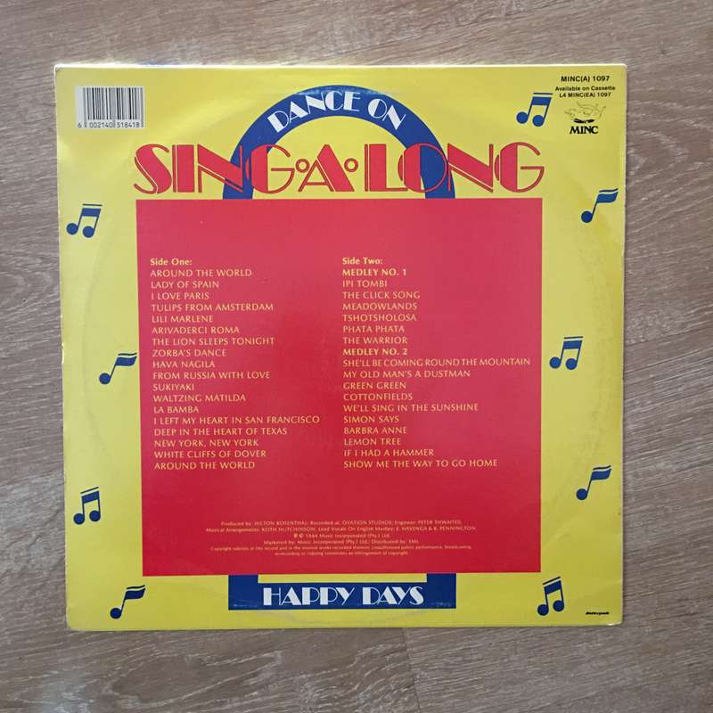 Dance On Sing A Long - Happy Days - Vol 2 - Vinyl LP Record - Opened  - Very-Good Quality (VG)