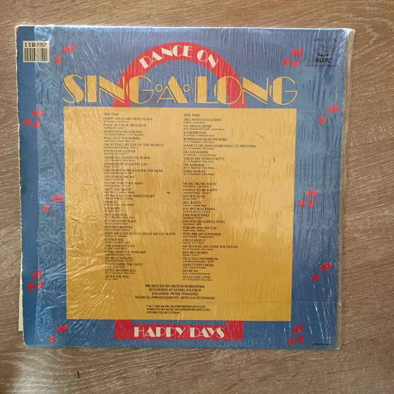 Dance On Sing A Long - Happy Days  - Vinyl LP Record - Opened  - Very-Good- Quality (VG-)