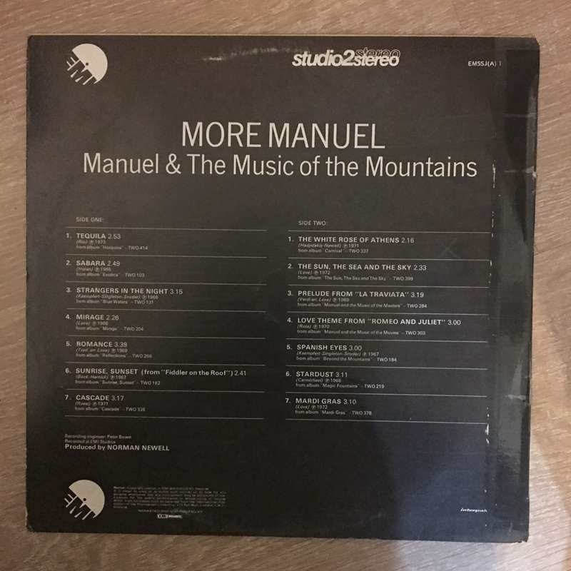 More Manuel - Vinyl LP Record - Opened  - Very-Good Quality (VG)