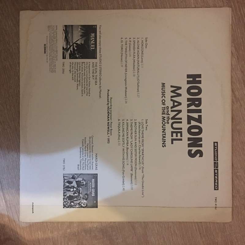 Manuel And The Music Of The Mountains  Horizons  Vinyl LP Record - Very-Good+ Quality...