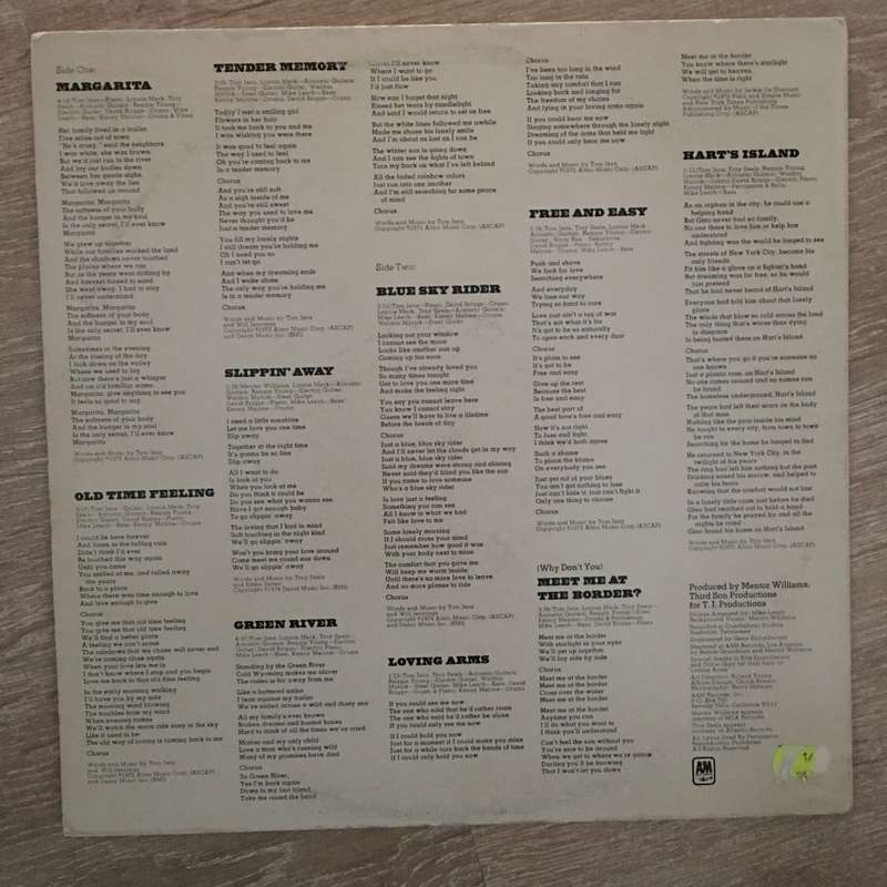 Tom Jans - Vinyl LP Record - Opened  - Very-Good- Quality (VG-)